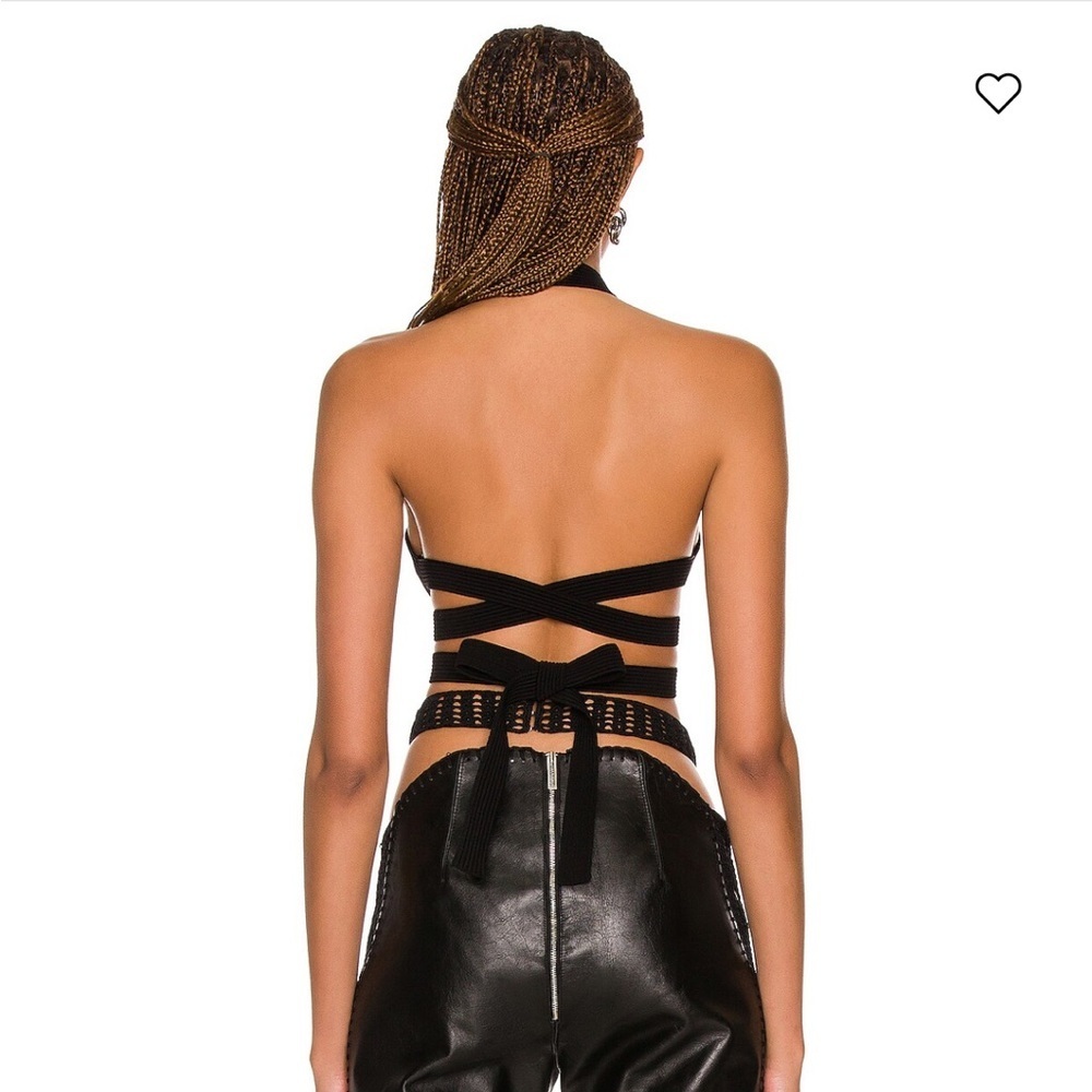 NWT KHAITE Rooke Halter Neck Bralette Top Black - Picture 4 of 7